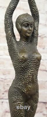 Sculpture D'Art En Bronze Danseuse Par D. H. Chiparus Statue Figure Art Nouveau