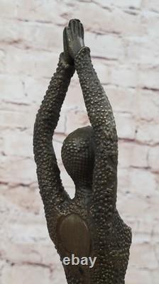 Sculpture D'Art En Bronze Danseuse Par D. H. Chiparus Statue Figure Art Nouveau