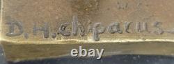 Sculpture D'Art En Bronze Danseuse Par D. H. Chiparus Statue Figure Art Nouveau