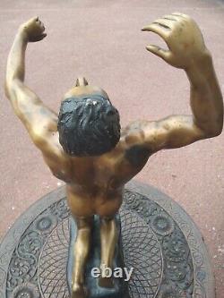 Sculpture D Homme Nue En Bronze Art Contemporain 20 Eme Hauteur 57 CM