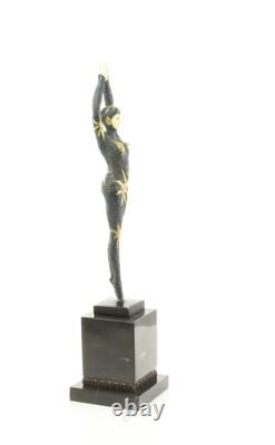 Sculpture Danseuse Étoile de mer en bronze Art déco d'après Demetre Chiparus