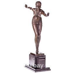 Sculpture Danseuse en bronze Art Déco D'après Demetre Chiparus