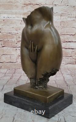 Sculpture En Bronze Art Déco Édition Limitée Femme Nue Torse Érotique Et Main