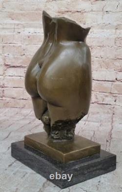 Sculpture En Bronze Art Déco Édition Limitée Femme Nue Torse Érotique Et Main