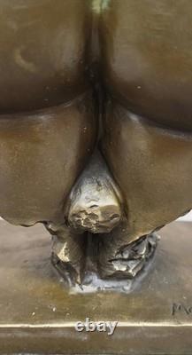 Sculpture En Bronze Art Déco Édition Limitée Femme Nue Torse Érotique Et Main