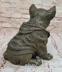 Sculpture En Bronze Chien Chihuahua Animal Art Déco Figurine Par Milo Cadeau