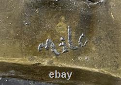 Sculpture En Bronze D'Art Ballerine Abstraite Signée Lopez Figurine Statue