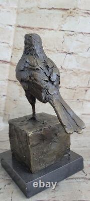 Sculpture En Bronze D'Art Déco D'Oiseau Pigeon Milo Abstrait Moderne Cadeau