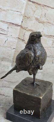 Sculpture En Bronze D'Art Déco D'Oiseau Pigeon Milo Abstrait Moderne Cadeau