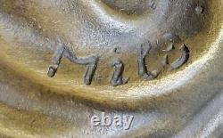 Sculpture En Bronze D'Une Prima Ballerine Danseuse Signée Figurine Art Déco