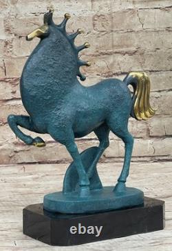 Sculpture En Bronze De Cheval Tang En Marbre, Ouvre D'Art Moderne Abstraite