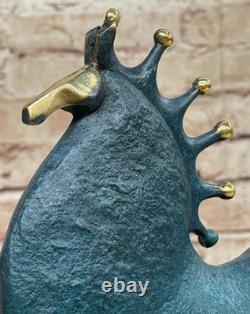 Sculpture En Bronze De Cheval Tang En Marbre, Ouvre D'Art Moderne Abstraite