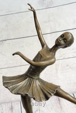 Sculpture En Bronze De Danseuse Ballerine Art Déco Par Milo