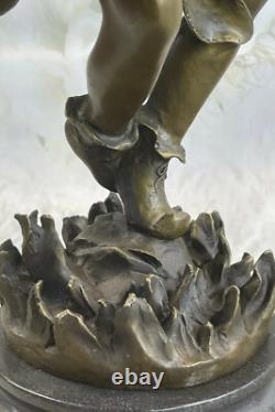 Sculpture En Bronze Fait Main Vente Art Guerrier Indien Américain Milo Signé