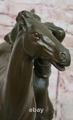 Sculpture En Bronze Milo Femme Et Cheval Style Art Nouveau Ouvre Signée