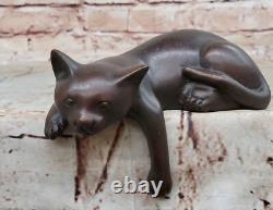 Sculpture En Bronze Perdue De Chat Signée Nardini Art Animal Fait Main À Vendre