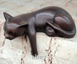 Sculpture En Bronze Perdue De Chat Signée Nardini Art Animal Fait Main À Vendre