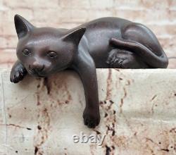 Sculpture En Bronze Perdue De Chat Signée Nardini Art Animal Fait Main À Vendre