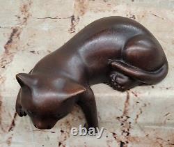 Sculpture En Bronze Perdue De Chat Signée Nardini Art Animal Fait Main À Vendre