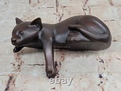 Sculpture En Bronze Perdue De Chat Signée Nardini Art Animal Fait Main À Vendre