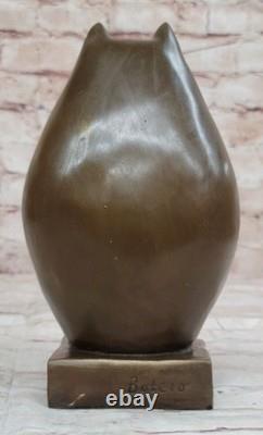 Sculpture En Bronze Signée Milo A Tribu De Chat Gros D'Art Moderne