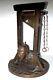 Sculpture En Bronze Soldat Allemand Casque A Pointe Guillotine Trench Art Ww1