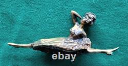 Sculpture Érotique En Bronze Art Nouveau 19ème La Goulue French-cancan