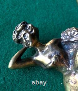 Sculpture Érotique En Bronze Art Nouveau 19ème La Goulue French-cancan