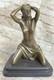 Sculpture Érotique En Bronze Solide. Figurine Statue Nue Art Déco Abstraite