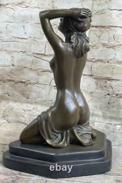 Sculpture Érotique En Bronze Solide. Figurine Statue Nue Art Déco Abstraite