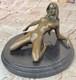 Sculpture Érotique Sexy Fille Nue Pose Provocante Statue En Bronze Art Sexuel
