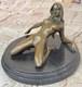 Sculpture Érotique Sexy Fille Nue Pose Provocante Statue En Bronze Art Sexuel