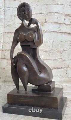 Sculpture Figurine En Bronze Moderne Art Abstrait Femme Nu Artwork Deco