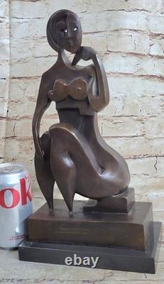 Sculpture Figurine En Bronze Moderne Art Abstrait Femme Nu Artwork Deco