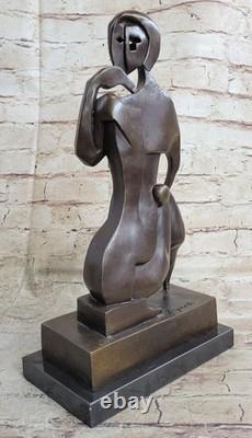Sculpture Figurine En Bronze Moderne Art Abstrait Femme Nu Artwork Deco