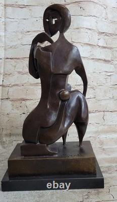 Sculpture Figurine En Bronze Moderne Art Abstrait Femme Nu Artwork Deco