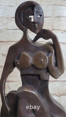Sculpture Figurine En Bronze Moderne Art Abstrait Femme Nu Artwork Deco