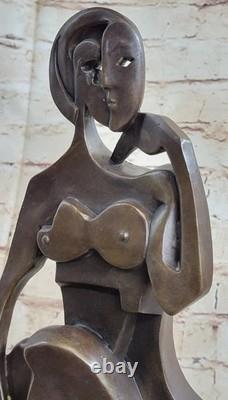 Sculpture Figurine En Bronze Moderne Art Abstrait Femme Nu Artwork Deco