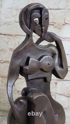 Sculpture Figurine En Bronze Moderne Art Abstrait Femme Nu Artwork Deco