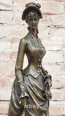 Sculpture Figurine Femme Bronze Art Déco Originale Signée Vitaleh 1920 À Vendre