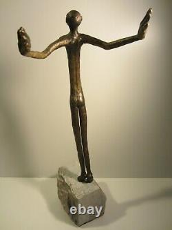 Sculpture Homme Bronze Contemporaine/contemporary Bronze Sculpture/art Moderne
