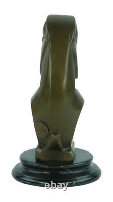 Sculpture Lapin Art déco en bronze sur un socle en marbre noir d'après A. Bizette