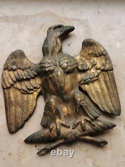 Sculpture Ornement Bronze Doré Aigle Impérial Empereur Napoléon Collector Art