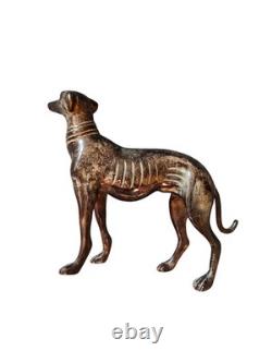 Sculpture, Sculpture en bronze Lévrier Anglais/greyhound Art déco XXe
