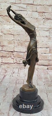 Sculpture Statue Danseuse Nue En Bronze Art Déco De Vienne Autrichienne À Vendre