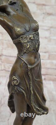 Sculpture Statue Danseuse Nue En Bronze Art Déco De Vienne Autrichienne À Vendre