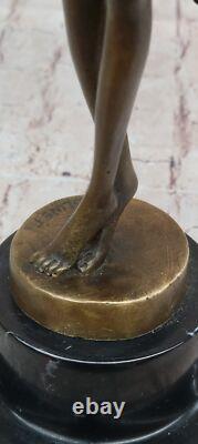 Sculpture Statue Danseuse Nue En Bronze Art Déco De Vienne Autrichienne À Vendre