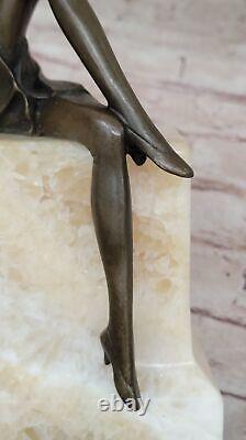 Sculpture Statue De Danseuse Modèle Actrice En Bronze Art Déco Offre NR