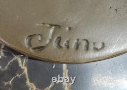 Sculpture/Statue En Bronze Véritable/Marbre Art Moderne Femme Nue Signée JUNO