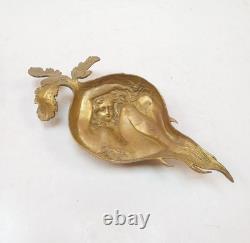 Sculpture Vide-poche Bronze de Vienne signé Bergmann GESCHÜTZT Art Nouveau Vénus